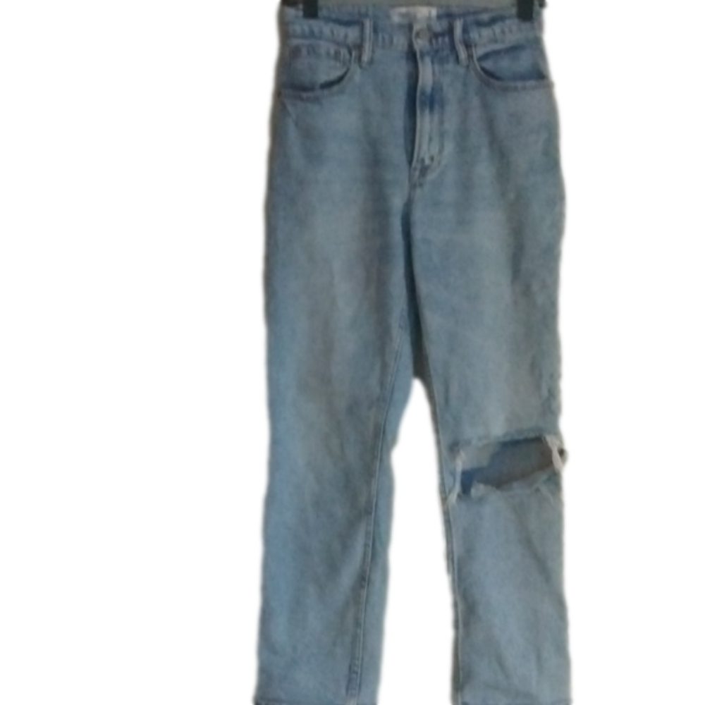 Abercrombie & Fitch size 2 ankle straight ultra high rise lightwash jeans.